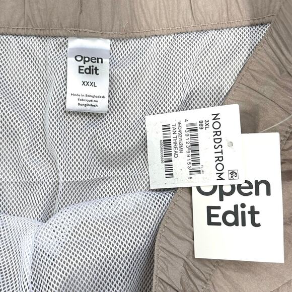 Open Edit Crinkled Nylon Swim Trunks Tan Thread - Picture 6 of 7